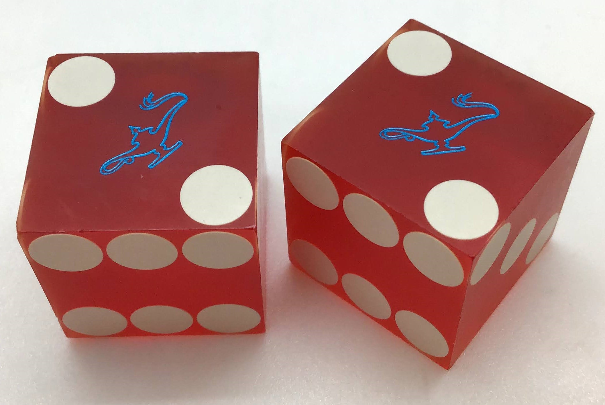 Aladdin Hotel Las Vegas Casino Red Dice Pair