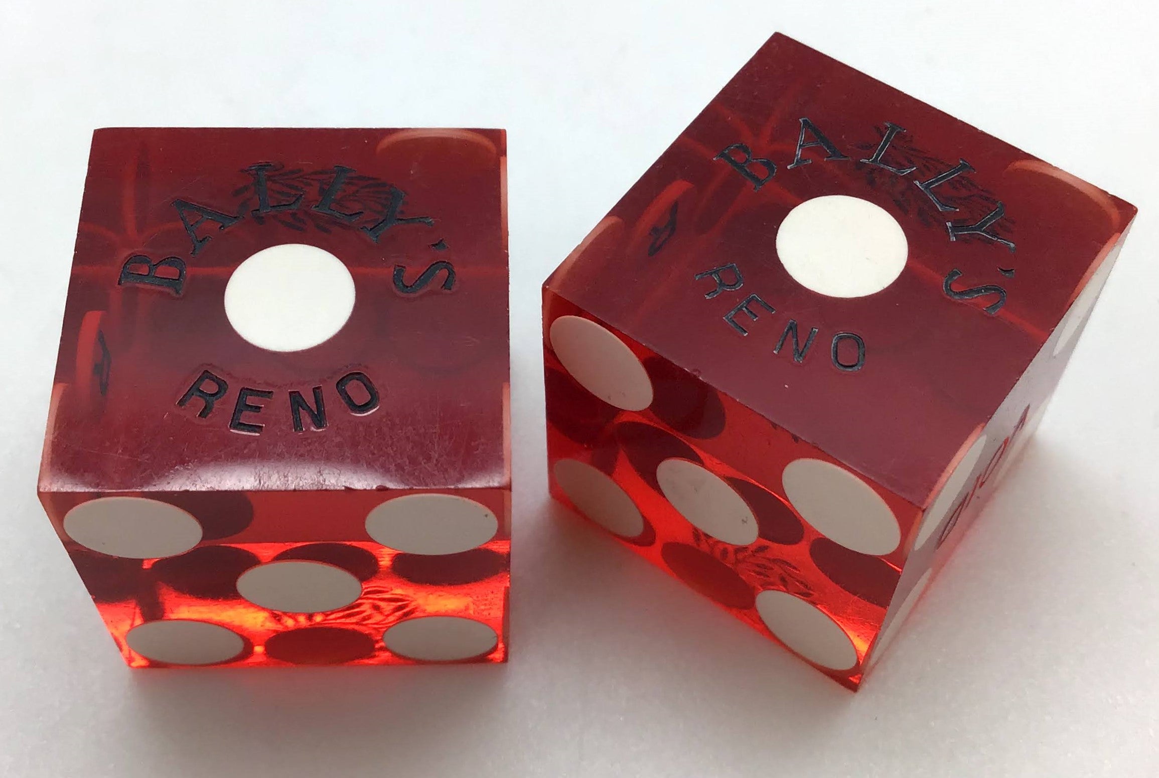 Bally's Casino Reno Nevada Red Dice Pair