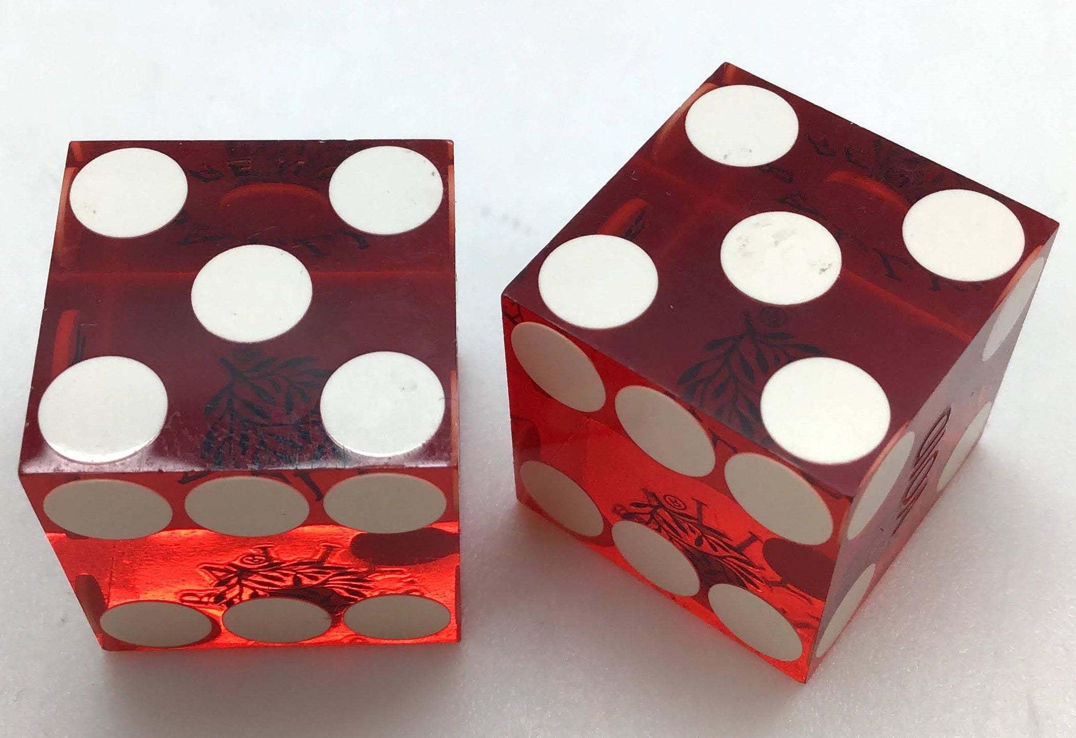 Bally's Casino Reno Nevada Red Dice Pair