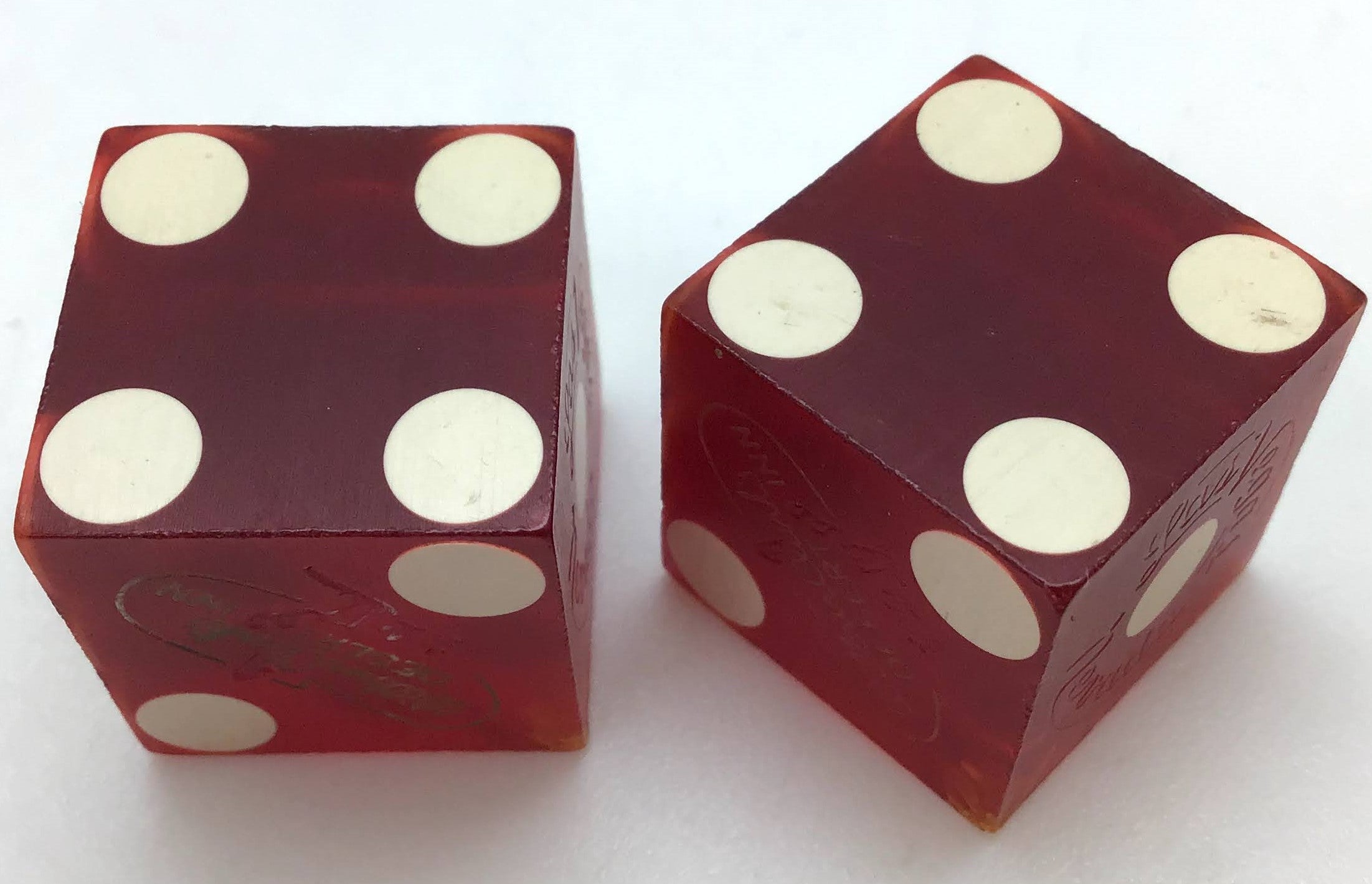 Wilbur Clark's Desert Inn Casino Las Vegas Nevada Red Dice Pair