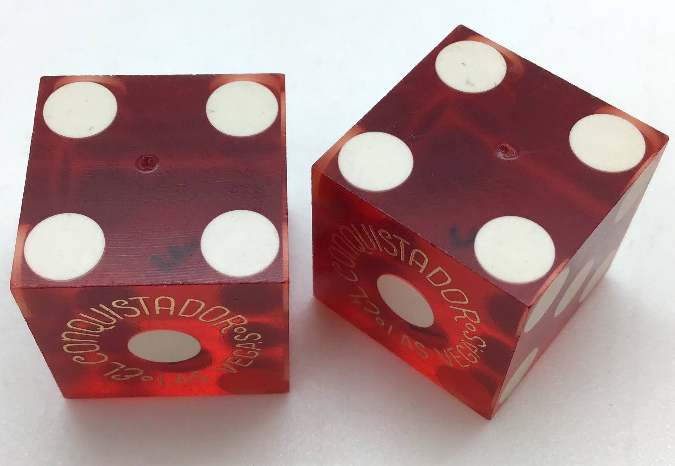 El Conquistador Casino Las Vegas Nevada Red Dice Pair