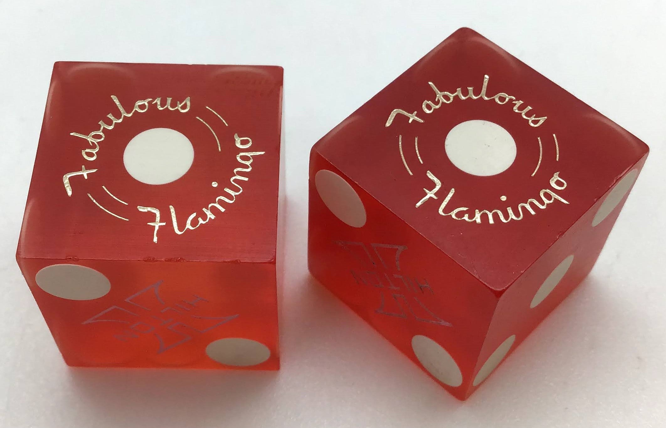 Flamingo Hilton Casino Las Vegas Nevada Red Dice Pair