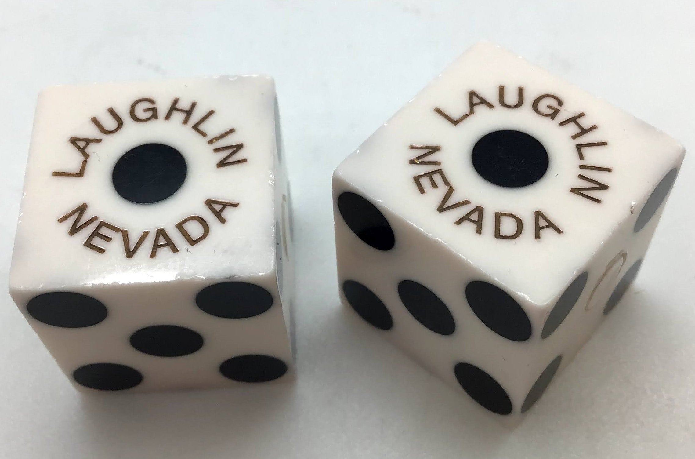 Colorado Belle Hotel Laughlin NV Casino White Dice Pair