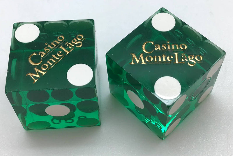 Casino Montelago Henderson Nevada Green Dice Pair Matching Numbers