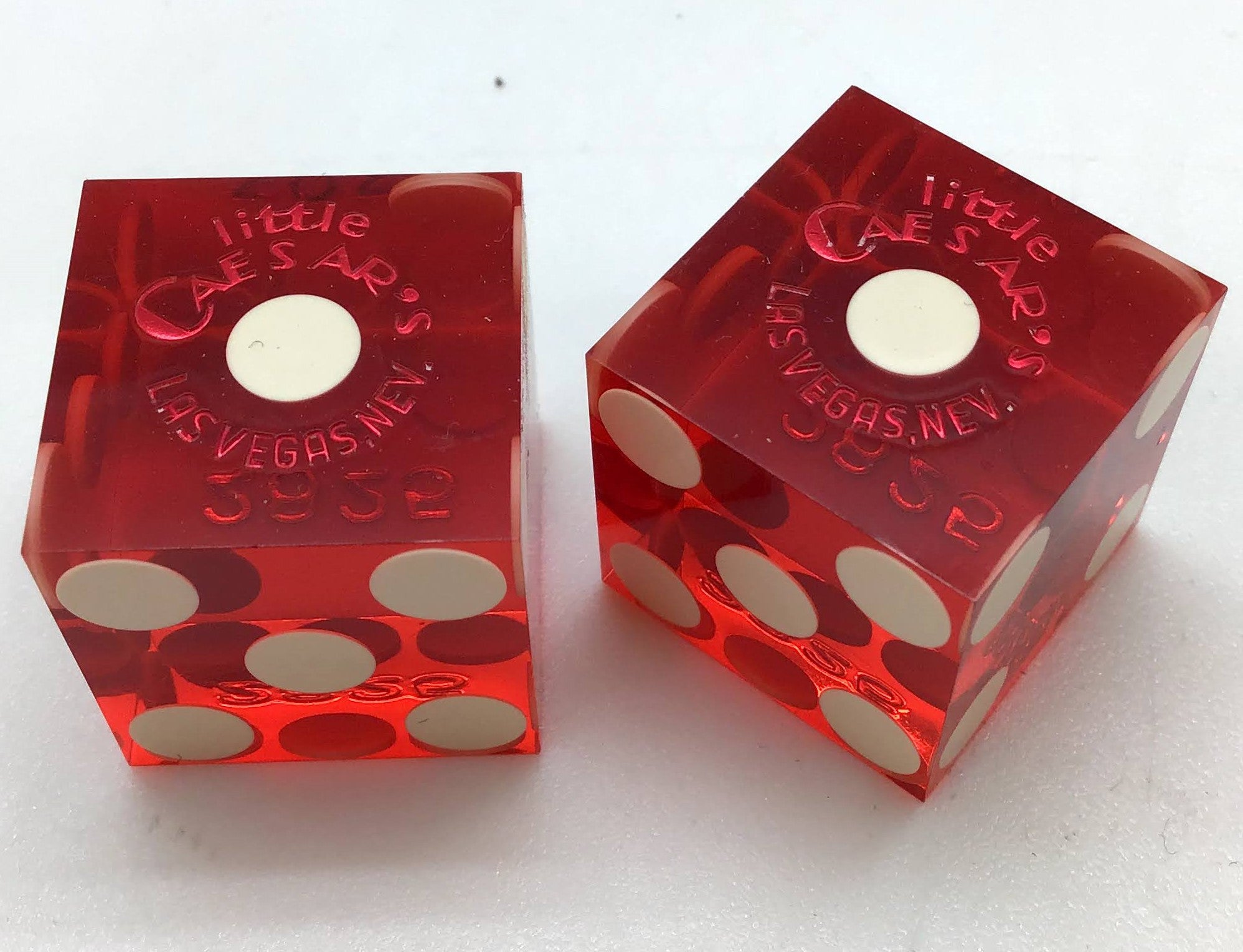 Little Caesars Casino Las Vegas Nevada Dice Pair Red