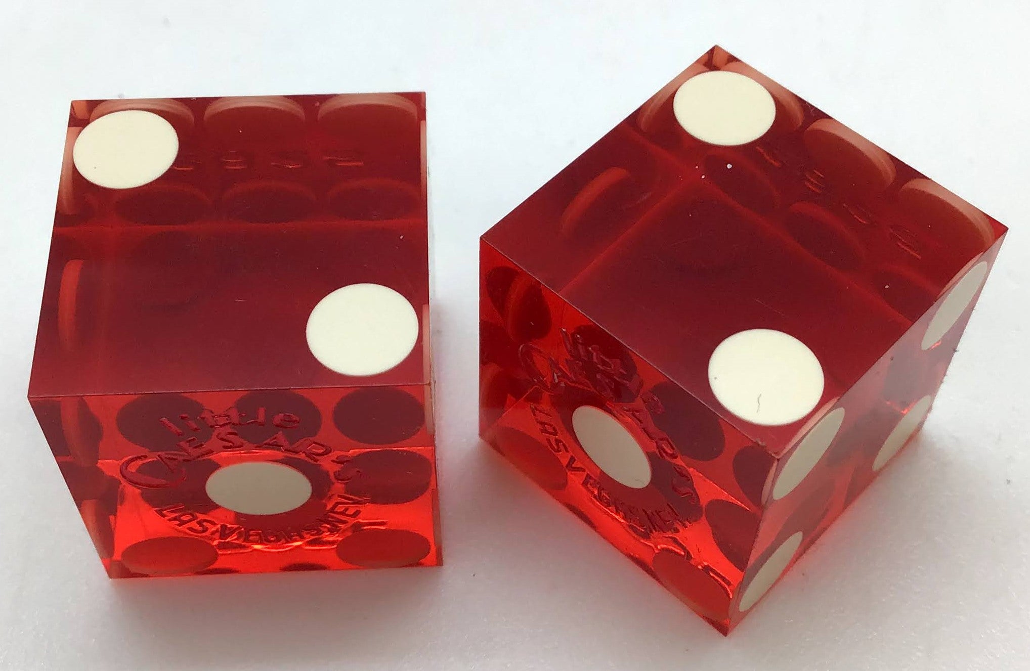 Little Caesars Casino Las Vegas Nevada Dice Pair Red