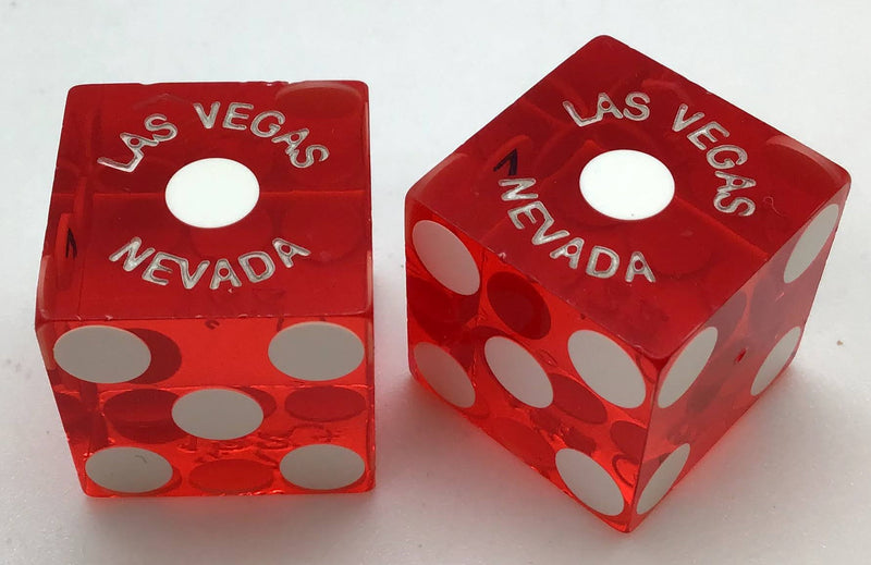 The Linq Casino Las Vegas Nevada Dice Pair Red Matching Numbers