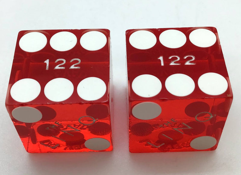 The Linq Casino Las Vegas Nevada Dice Pair Red Matching Numbers