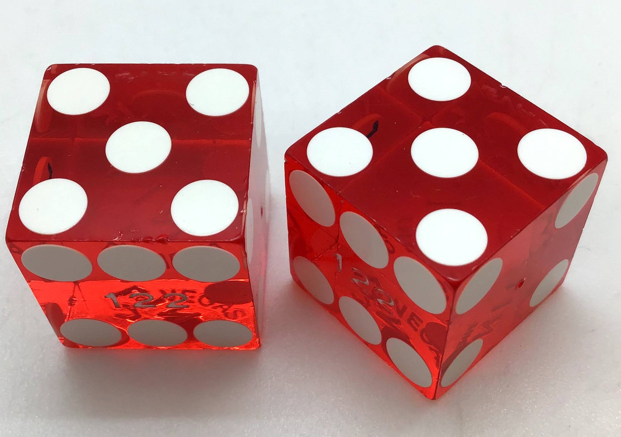 The Linq Casino Las Vegas Nevada Dice Pair Red Matching Numbers