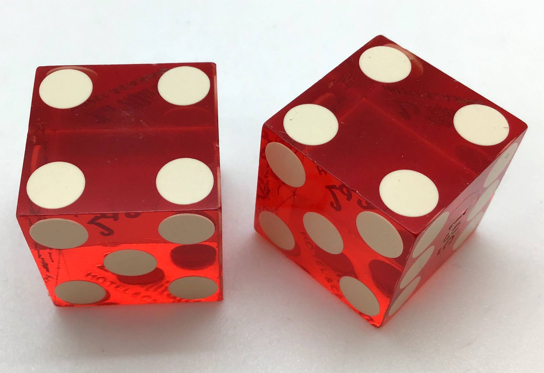 La Mirage Hotel & Casino Las Vegas Nevada Red Dice Pair