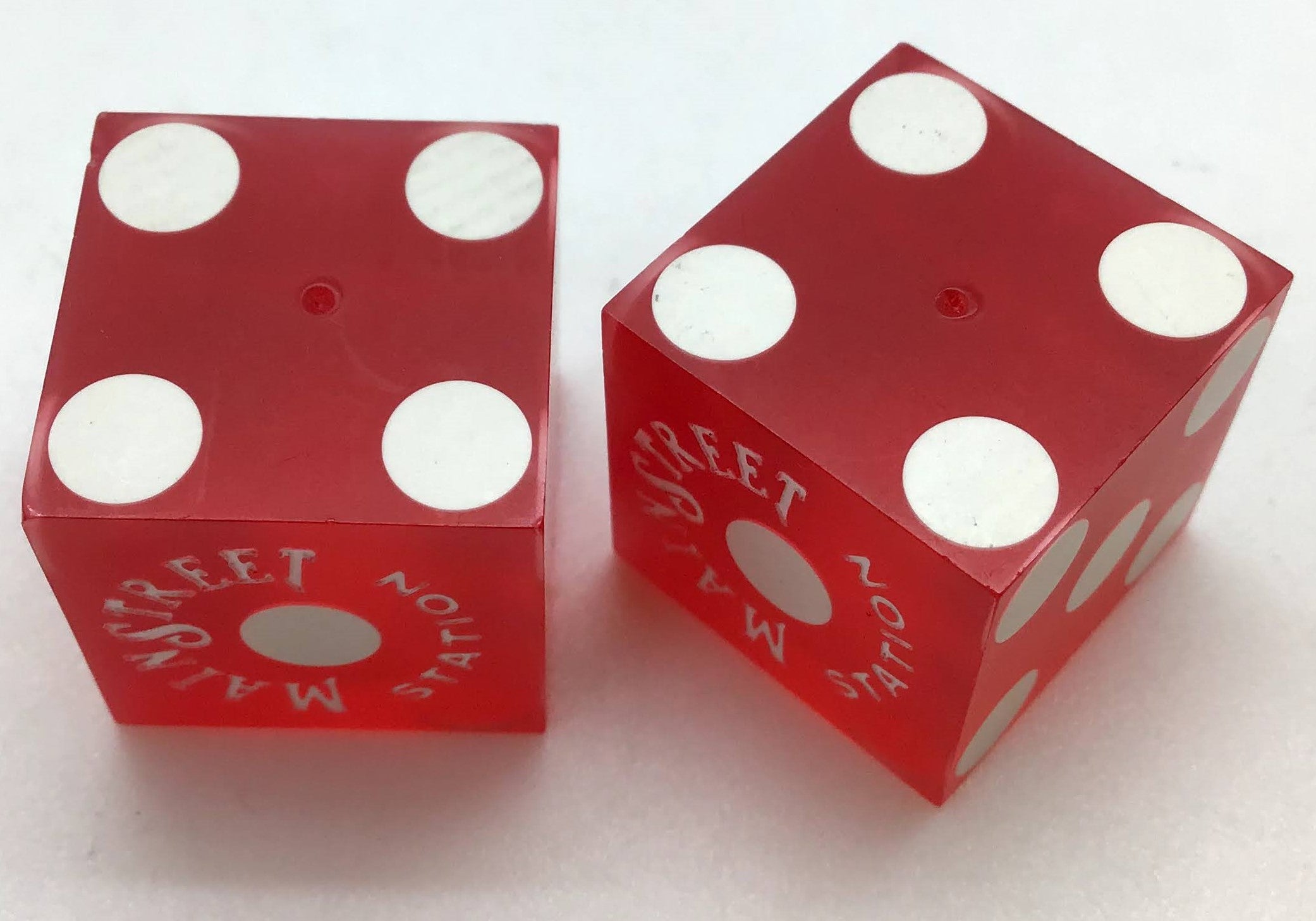 Main Street Station Casino Dice Pair Matching Numbers