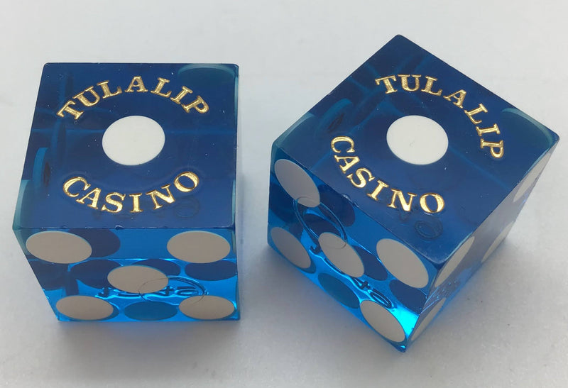 Tulalip Casino Resort Tulalip, Washington Blue Dice Pair Matching Logo