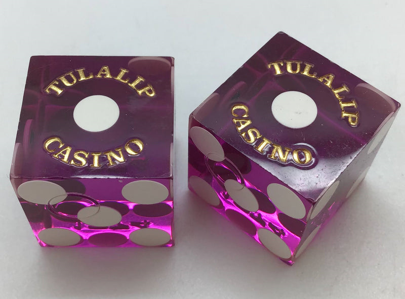 Tulalip Casino Resort Tulalip, Washington Purple Dice Pair Matching Logo
