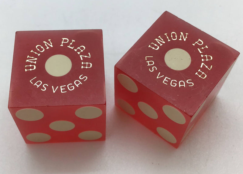 Union Plaza Casino Las Vegas, Nevada Red Dice Pair Matching Logo