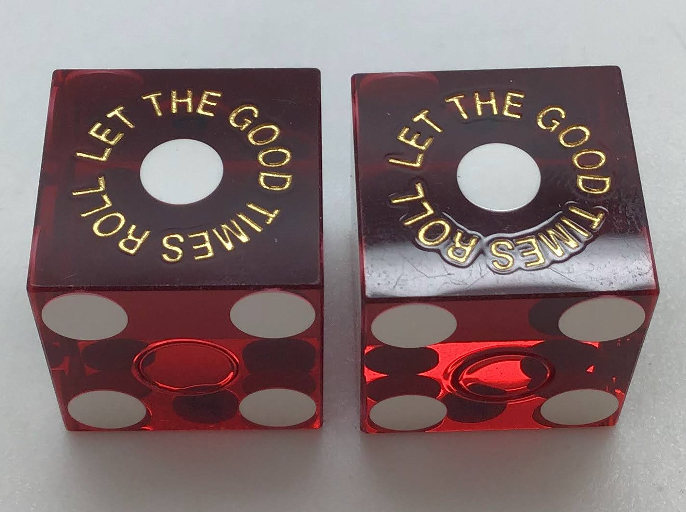 Palms Resort Casino Las Vegas Nevada Red Dice Pair Matching Logo