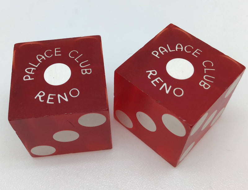 Palace Club Las Vegas Red Dice Pair Matching Logos