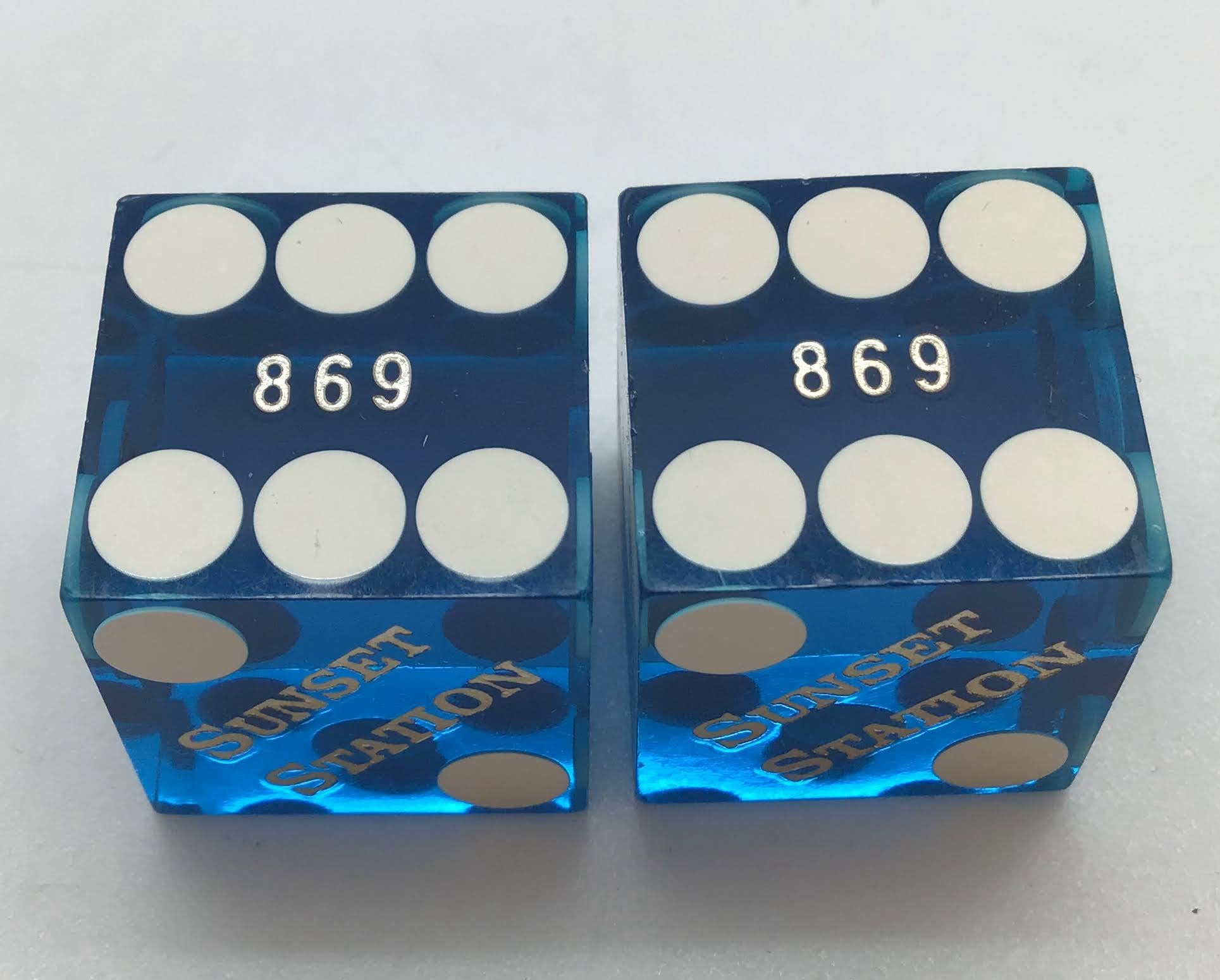 Sunset Station Casino Pair of Dice Matching Las Vegas Nevada