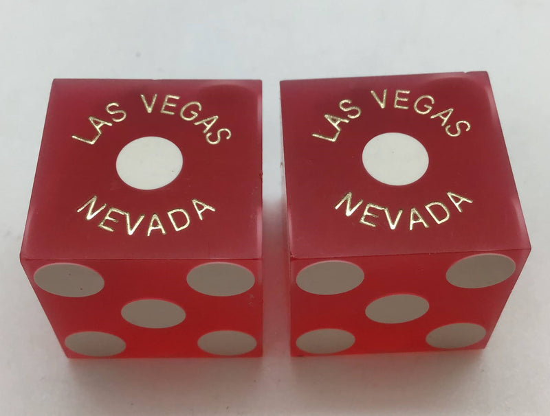 Planet Hollywood Hotel and Casino Used Matching Numbers Casino Red Dice, Pair