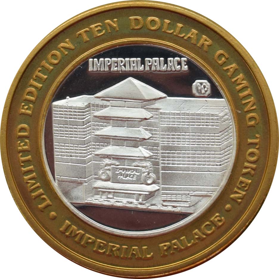 Imperial Palace Casino Las Vegas "Building" $10 Silver Strike .999 Fine Silver 1997