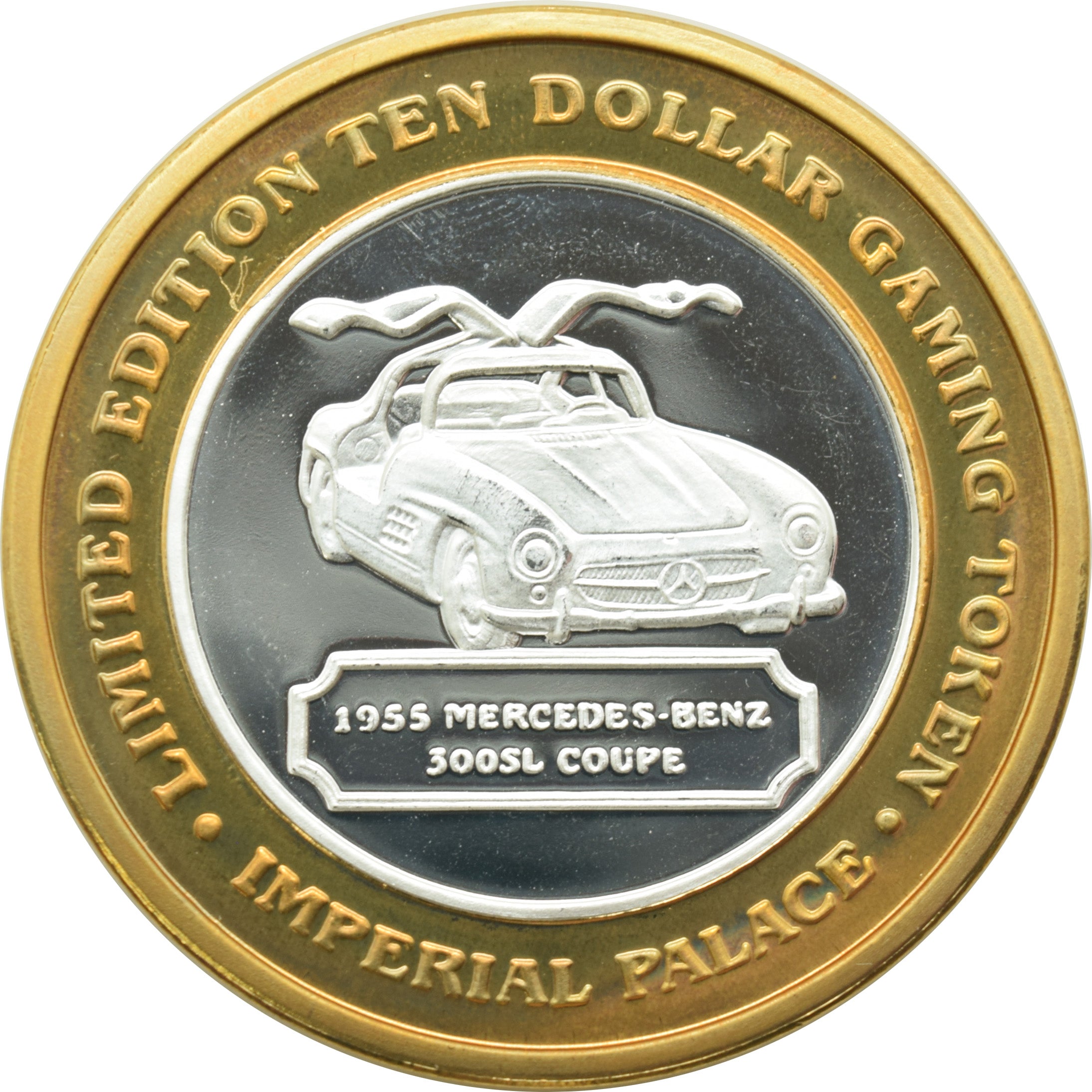 Imperial Palace Casino Las Vegas "1955 Mercedes" $10 Silver Strike .999 Fine Silver 1995