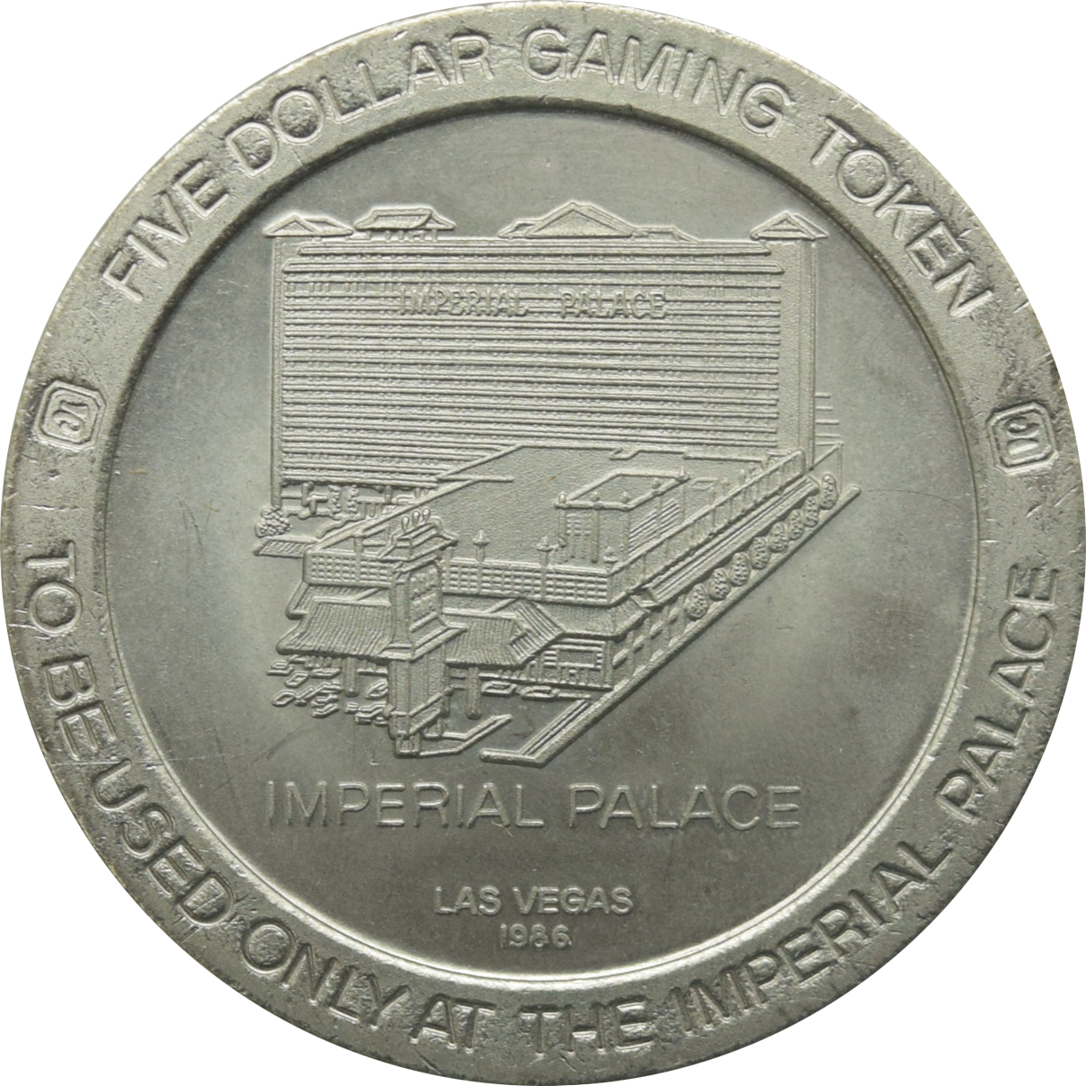 Imperial Palace Casino Las Vegas Nevada $5 Token 1986