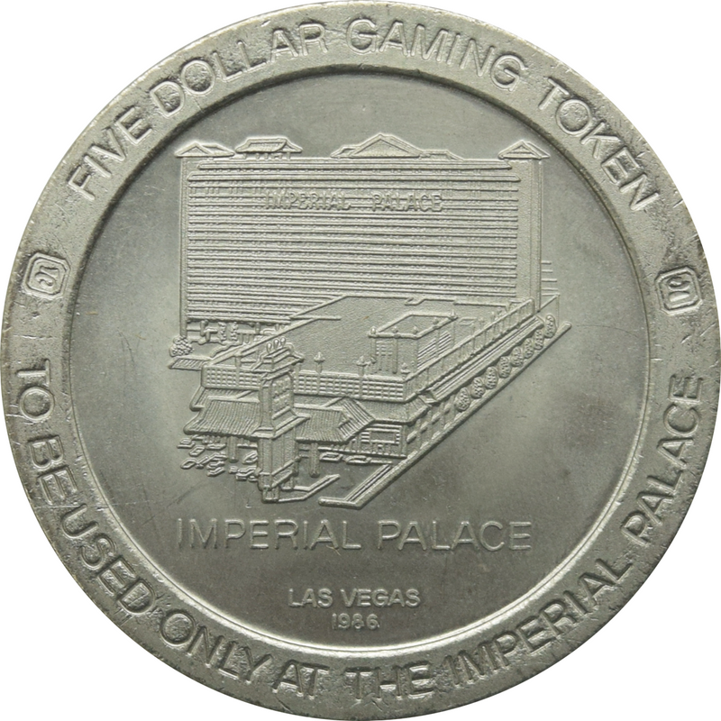 Imperial Palace Casino Las Vegas Nevada $5 Token 1986