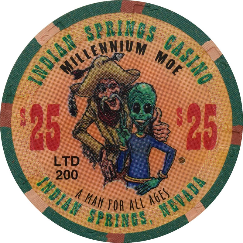 Indian Springs Casino Indian Springs Nevada $25 Millennium Moe Chip 2000