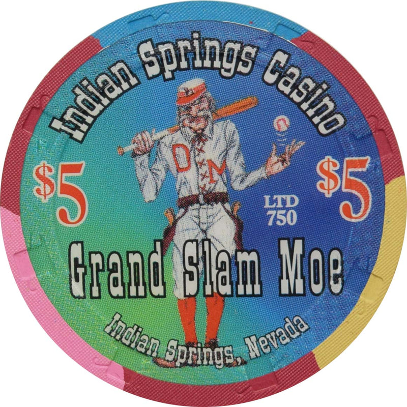 Indian Springs Casino Indian Springs Nevada $5 Grand Slam Moe Chip 2000