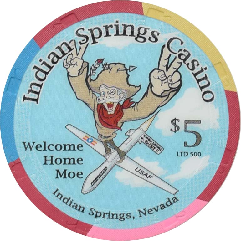 Indian Springs Casino Indian Springs Nevada $5 Welcome Home Moe Chip 2004