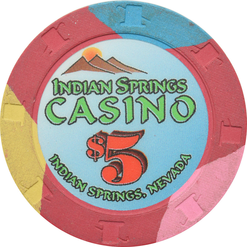 Indian Springs Casino Indian Springs Nevada $5 Chip 1988