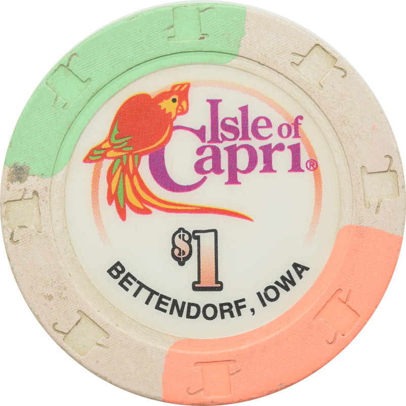 Isle of Capri Casino Bettendorf IA $1 Chip