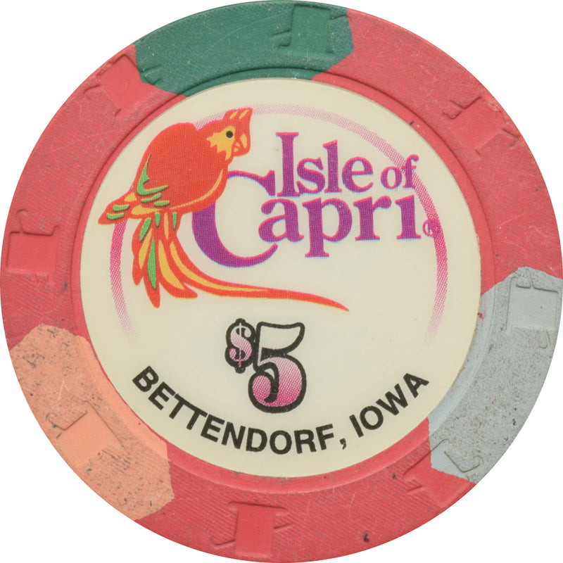 Isle of Capri Casino Bettendorf Iowa $5 Chip