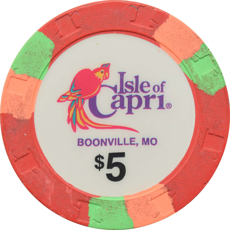 Isle of Capri Casino Boonville Missouri $5 Chip