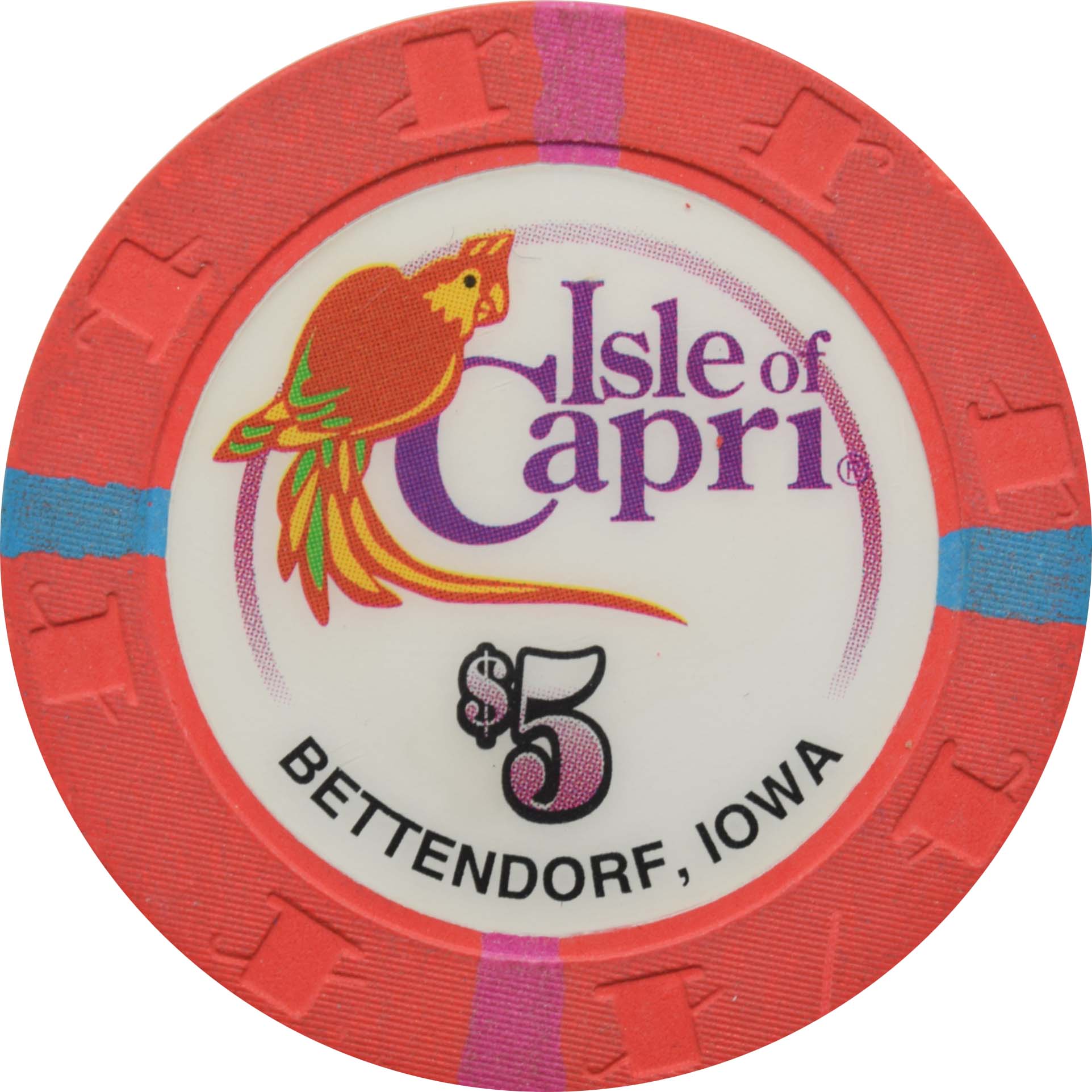 Isle of Capri Casino Bettendorf Iowa $5 Chip