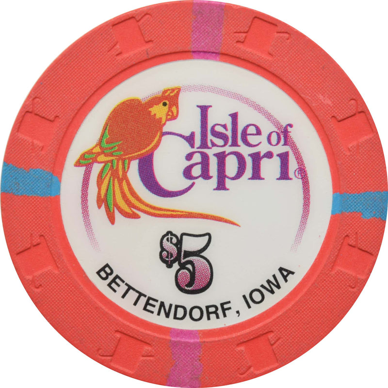 Isle of Capri Casino Bettendorf Iowa $5 Chip
