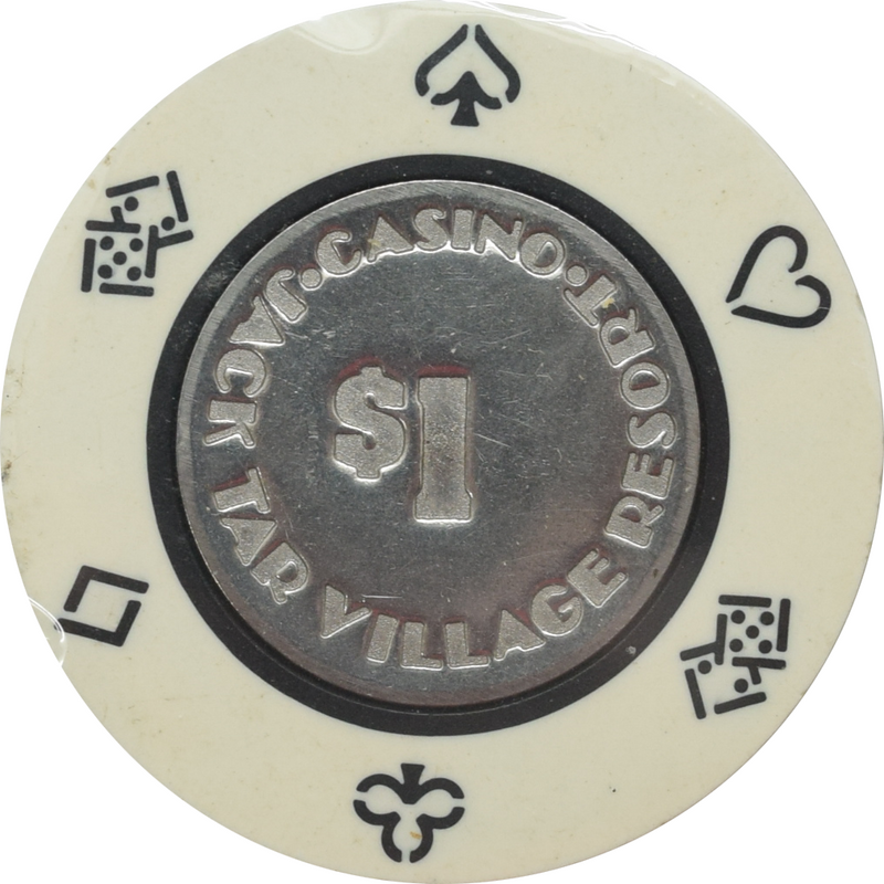 Jack Tar Village Casino Santo Domingo Dominican Republic $1 Coin Inlay Chip