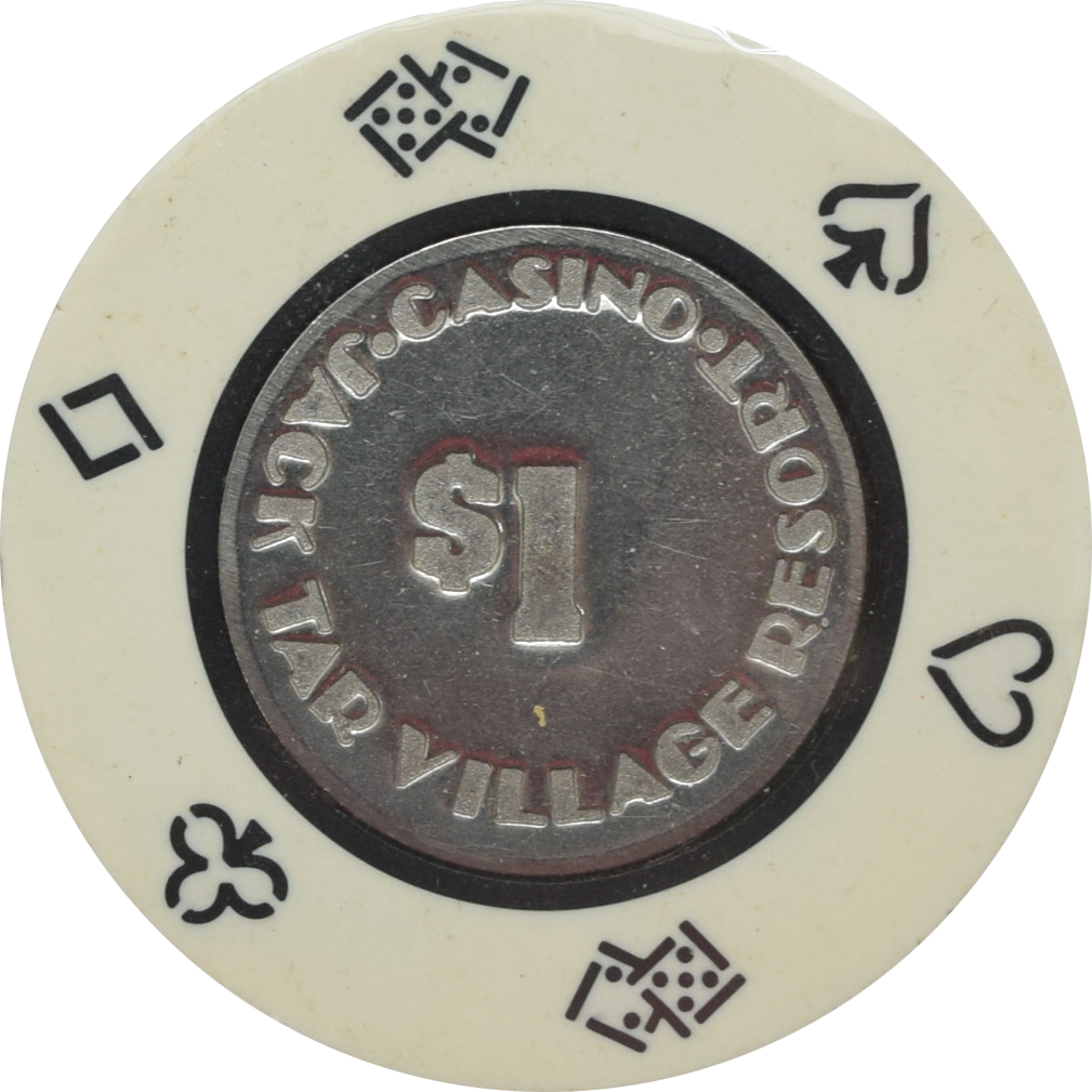 Jack Tar Village Casino Santo Domingo Dominican Republic $1 Coin Inlay Chip