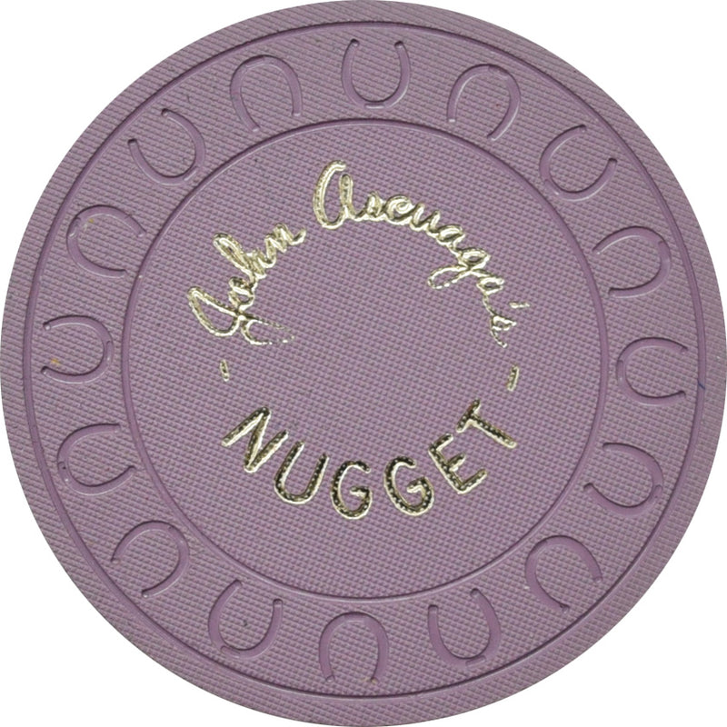 John Ascuaga's Nugget Casino Sparks Nevada Purple Roulette Chip 1970s