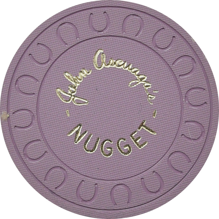 John Ascuaga's Nugget Casino Sparks Nevada Purple Roulette Chip 1970s