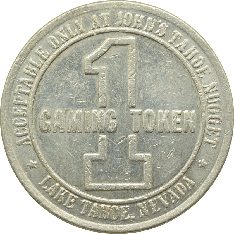 John's Tahoe Nugget Casino Lake Tahoe Nevada $1 Token 1983
