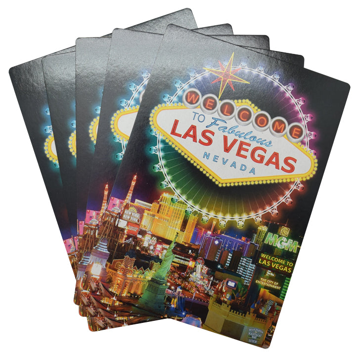 Jumbo Playing Card Deck Welcome to Las Vegas Sign