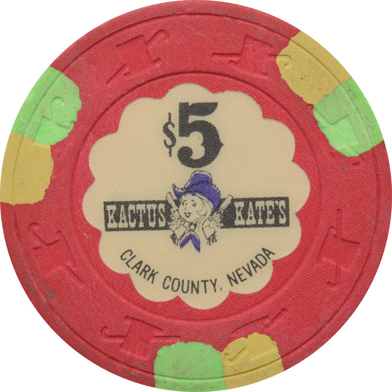 Kactus Kate's Casino Clark County Nevada $5 Chip 1984