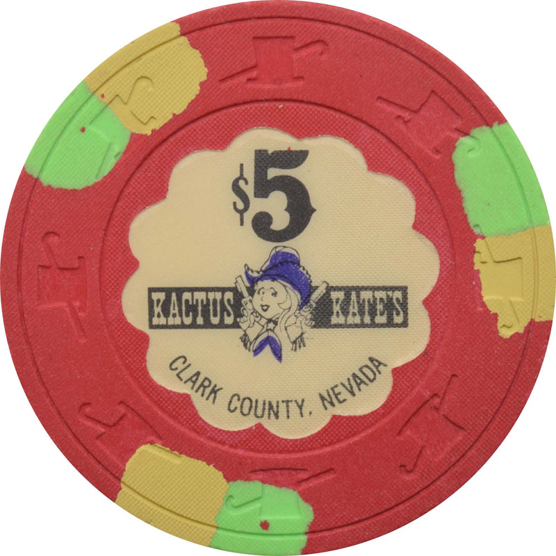 Kactus Kate's Casino Clark County Nevada $5 Chip 1984