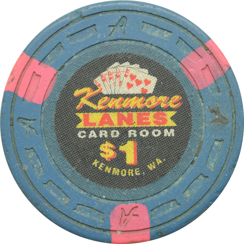 Kenmore Lanes Casino Kenmore Washington $1 Chip