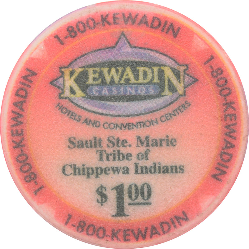 Kewadin Casino Sault Ste. Marie Michigan $1.00 Chip
