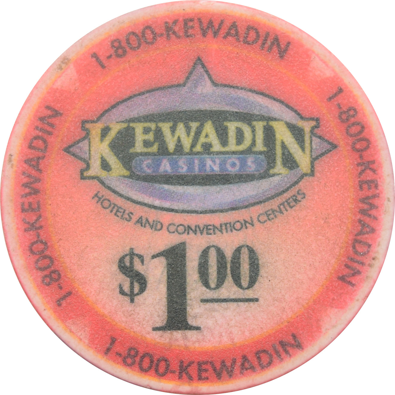 Kewadin Casino Sault Ste. Marie Michigan $1.00 Chip