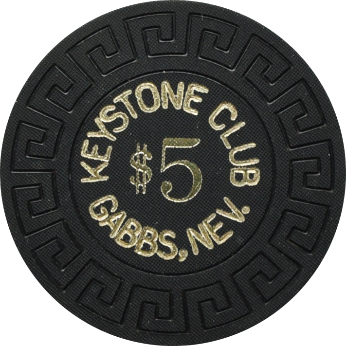 Keystone Club Casino Gabbs Nevada $5 Chip 1963