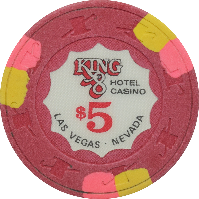 King 8 Casino Las Vegas Nevada $5 Chip 1980s