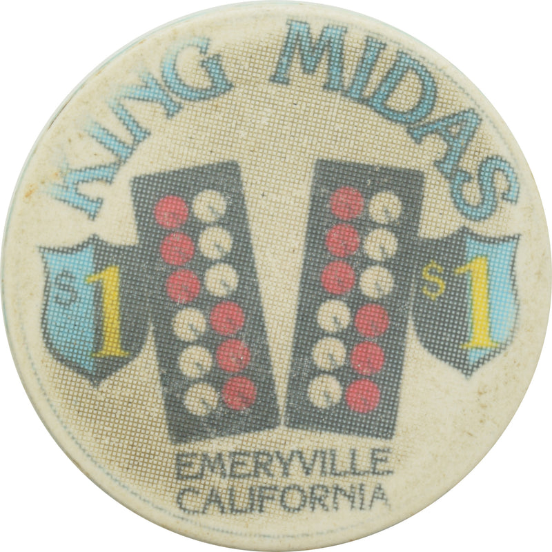 King Midas Casino Emeryville California $1 Chip