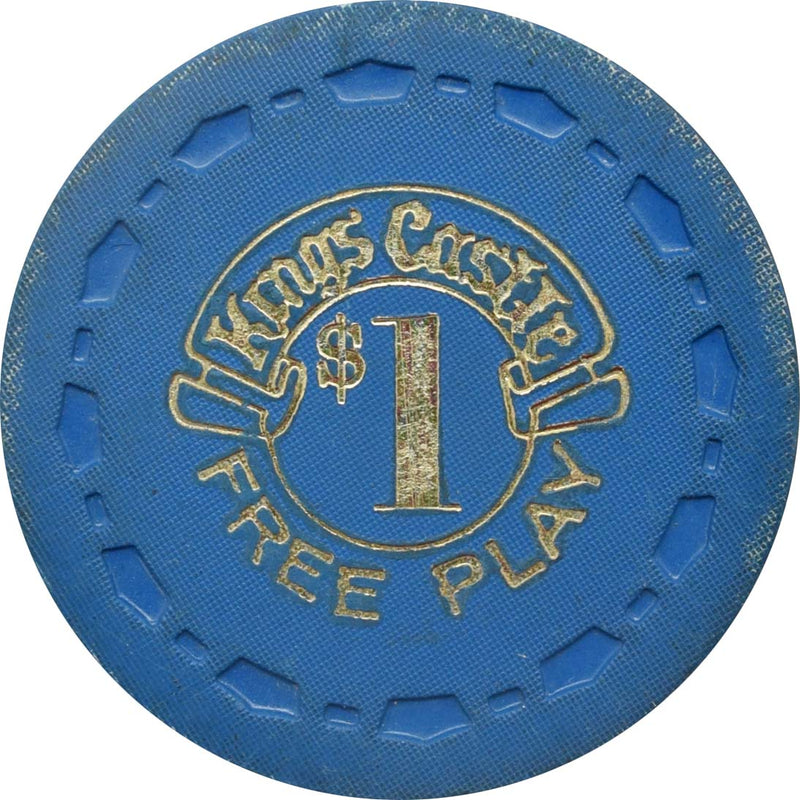 Kings Castle Casino Lake Tahoe Nevada $1 Free Play Chip 1970